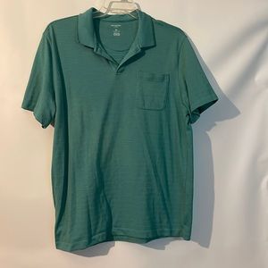 Van Heusen Blue Polo Shirt XL front pocket